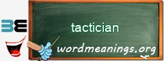 WordMeaning blackboard for tactician